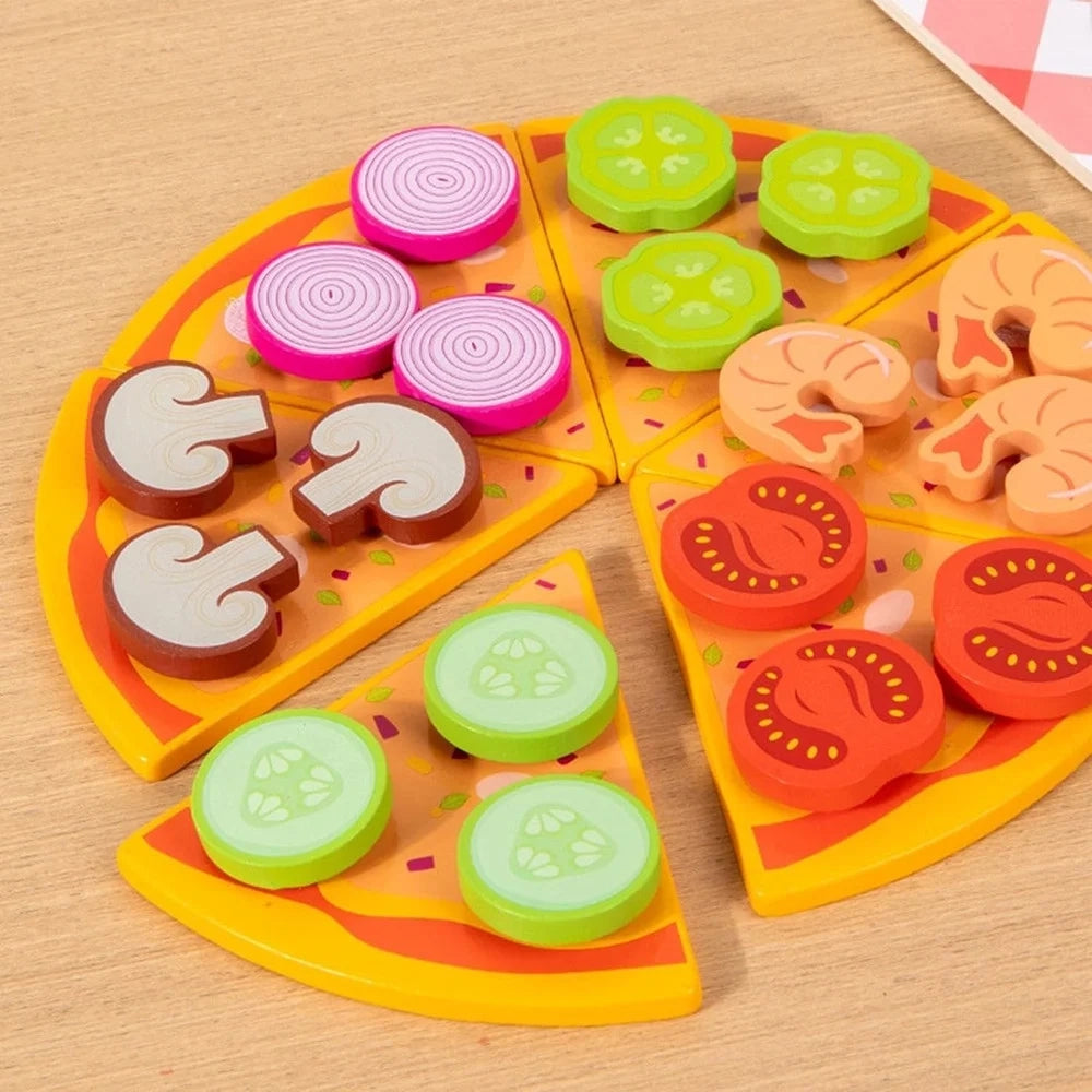 Trade Shop - Gioco Abbinamento Smistamento Forme In Legno Educativo Forma Pizza Per Bambini 07525 -