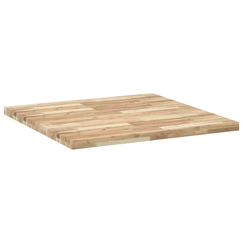 Piano Tavolo | Superficie Tavolo | Piano Scrivania Quadrato 90x90x4 cm in Legno Massello di Acacia