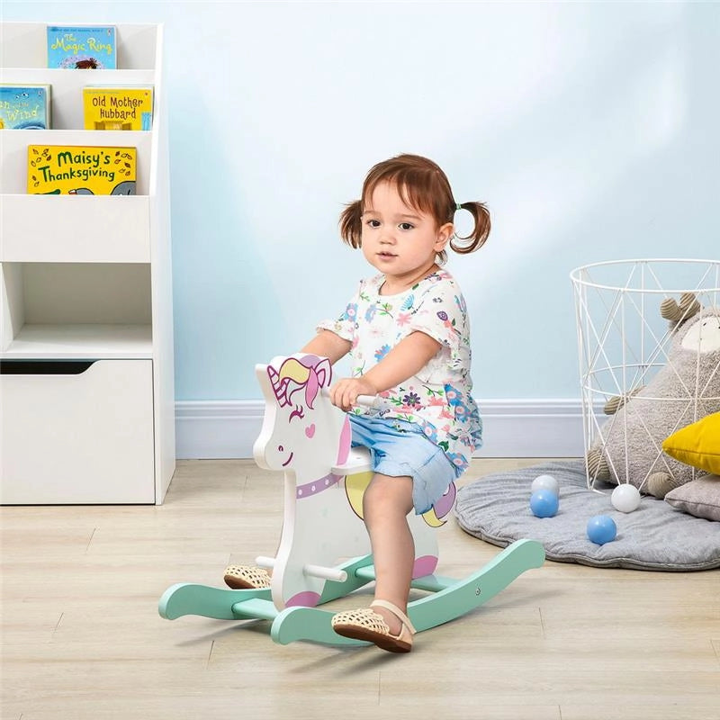CAVALLO A DONDOLO PER BAMBINI 1-3 ANNI 68L X 27P X 47.5A CM MULTICOLORE