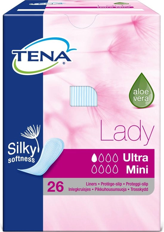 TENA LADY ULTRA PROTEGGISLIP MINI IN CONFEZIONE DA 26 PEZZI CON ALOE VERA