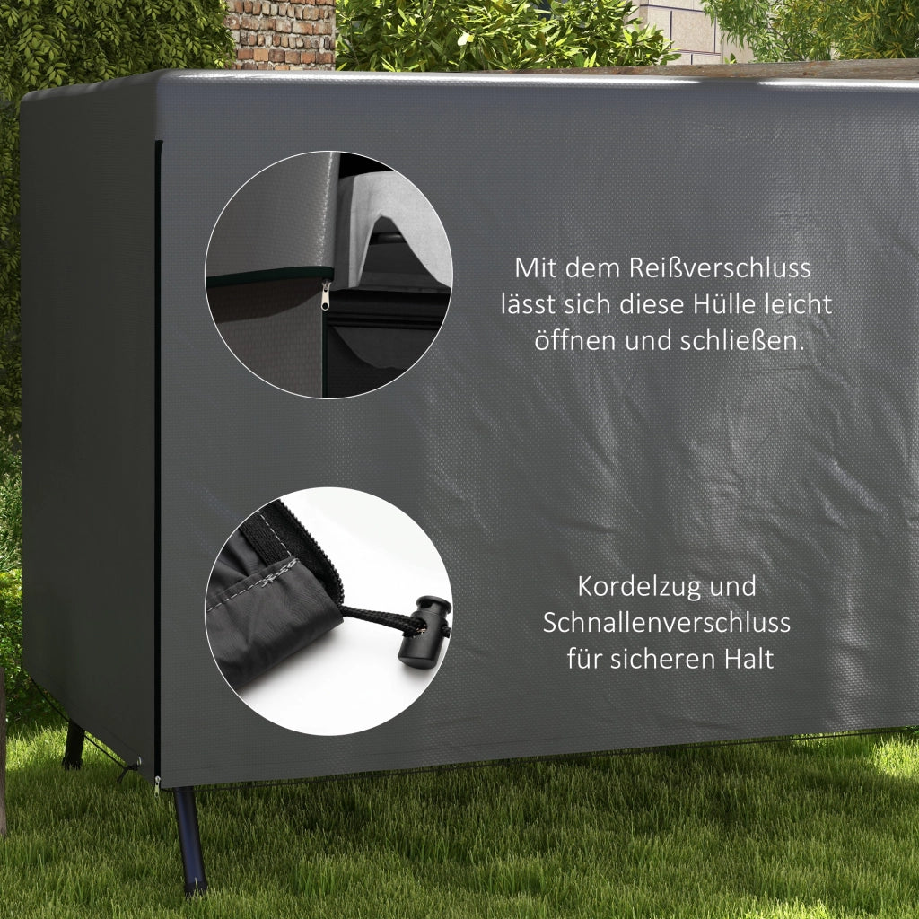 Copertura per Mobili da Giardino ¨C zephmum ¨C Grigio Scuro 215x155x150 cm
