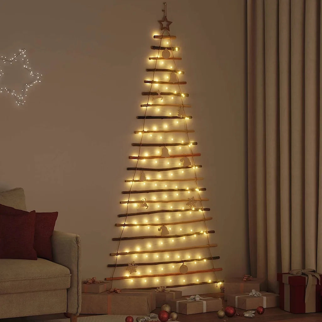 Albero di Natale Naturale 210 cm legno massiccio di frassino