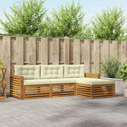 Set di divani da esterno Naturale e Crema 257,5 x 162,5 x 73 cm