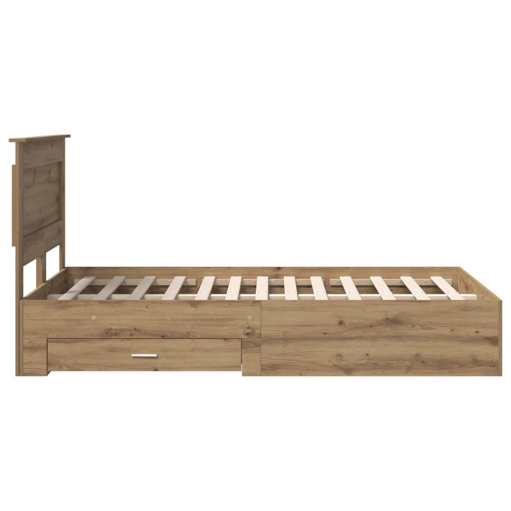 Struttura del letto con cassetto con testiera Legno multistrato 3410341