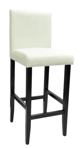 Set di due sgabelli da bar di design sedia con seduta in similpelle bianca 1202148