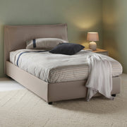 Arnaldo, Letto Piazza e Mezza Sfoderabile Made in Italy, Grigio Tortora