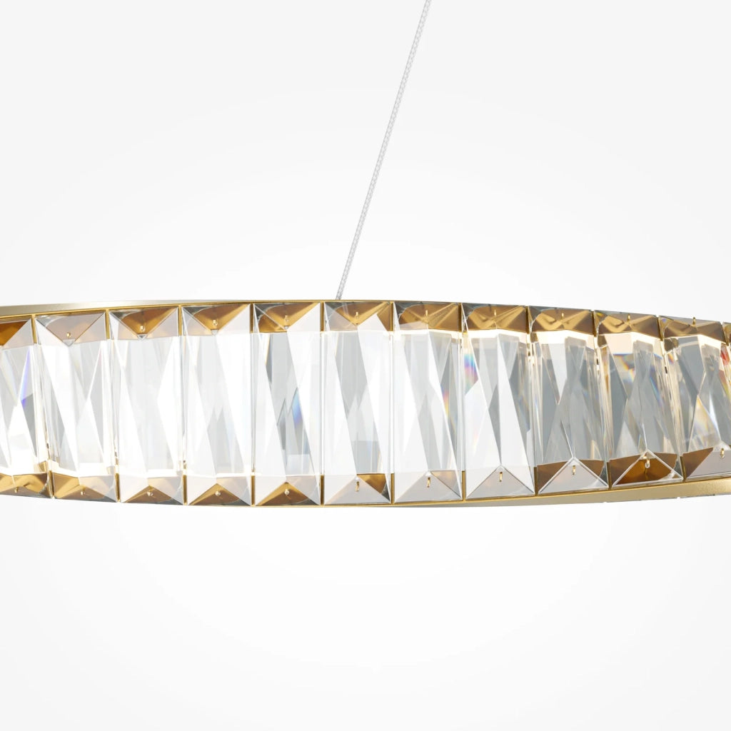 Maytoni Lampadario moderno Krone 1 luce LED integrato ottone metallo cristallo