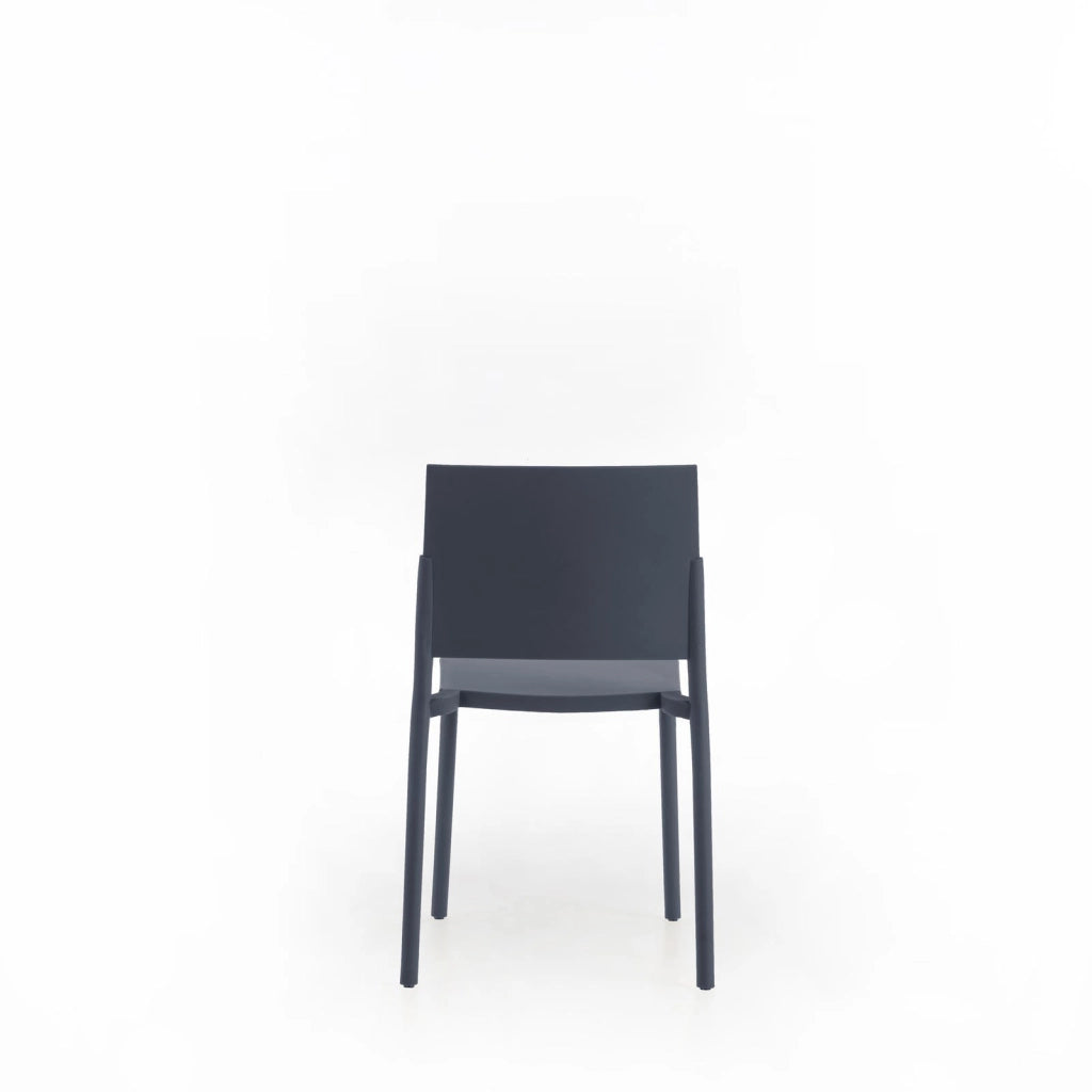 Set 4 Sedie 55x52,5xH81 cm in Polipropilene Venus Grigio Scuro