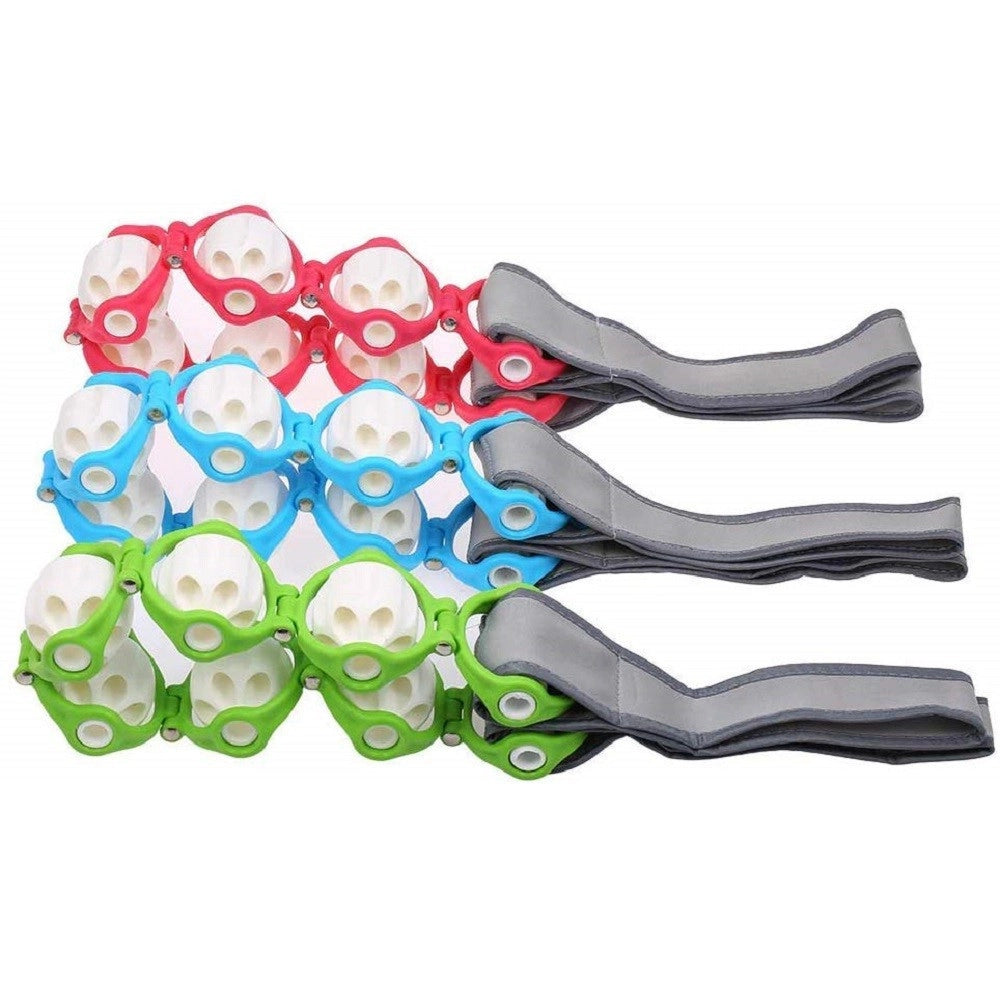 Trade Shop - Cintura Fascia Massaggiante Rope 100cm Rulli 6 Sfere Corda Attrezzo Addominali -