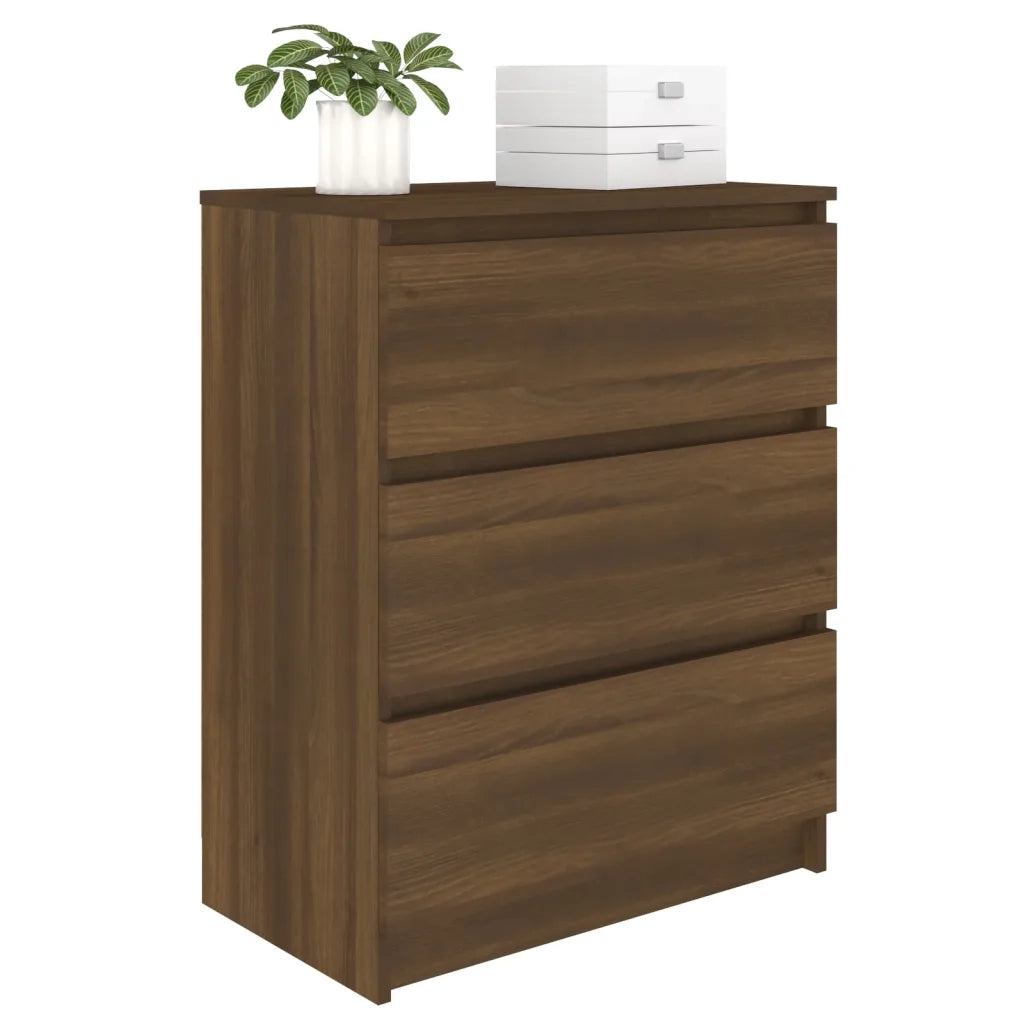 Credenza | Madia | Buffet da pranzo | Armadio da pranzo Rovere Marrone 60x35x76 cm in Legno Ingegnerizzato