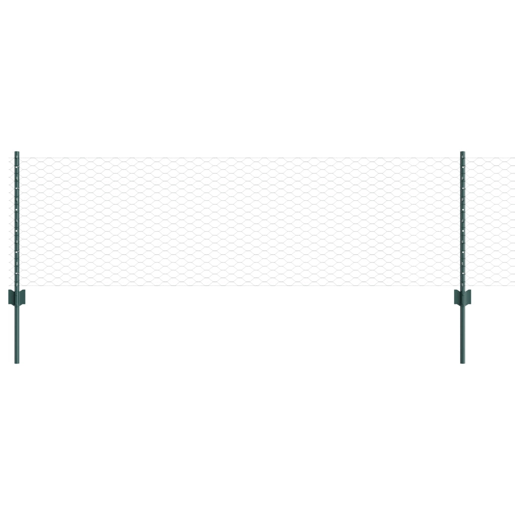 Pali per Recinzione  5 pz U-Channel Verde 120 cm Acciaio