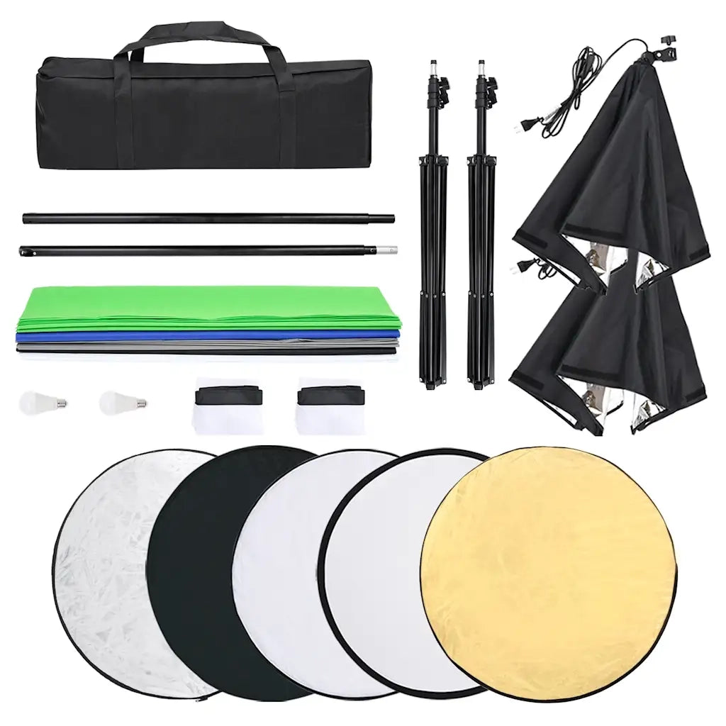 Kit per Studio Fotografico con Set Luci, Fondale e Riflettore CFW4402725