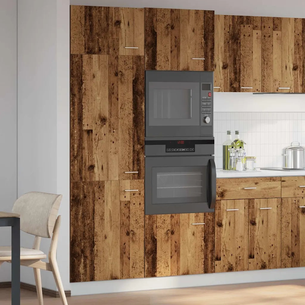 Armadio per Frigo “Lyon” Legno Antico 60x57x207 cm 856125