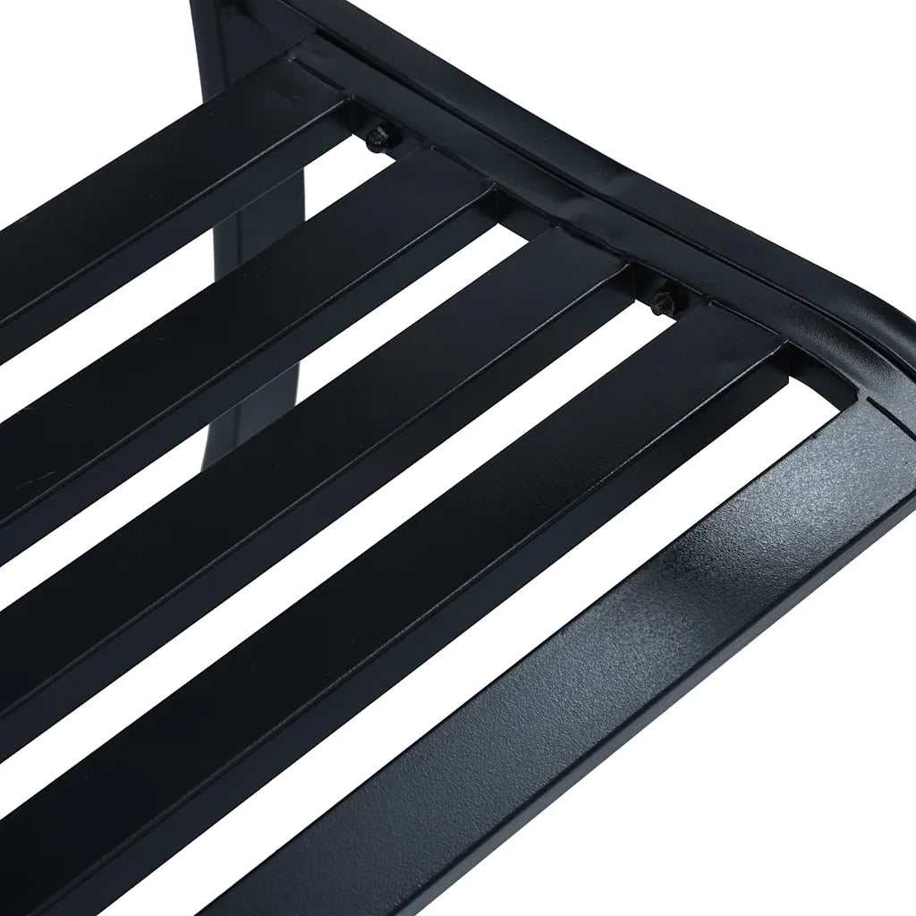 Panchina da Giardino | Panca da Giardino 125 cm Nera in Acciaio