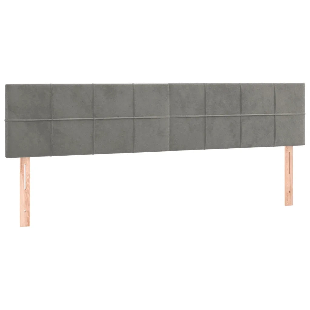 Giroletto a Molle con Materasso Grigio Chiaro 120x190cm Velluto