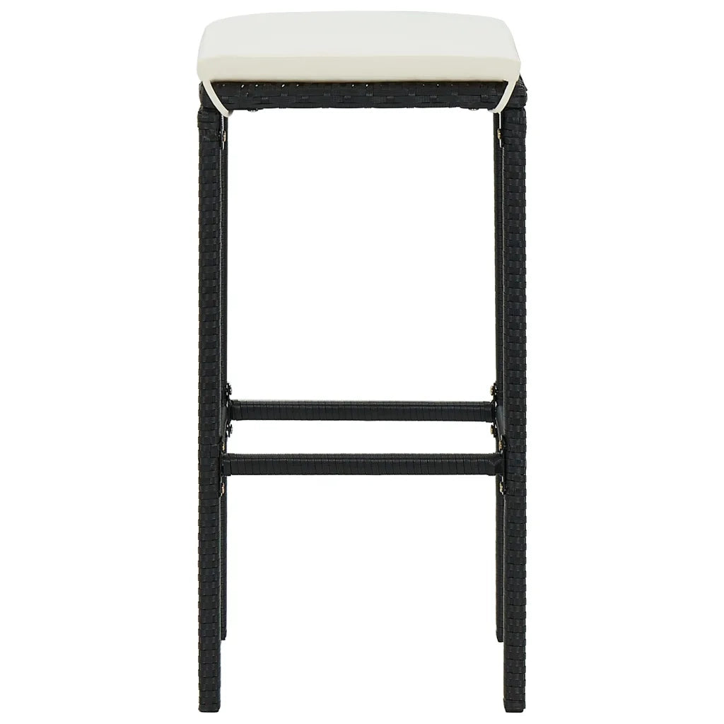 Set Bar da Giardino 4 pz con Cuscini Nero cod mxl 40790