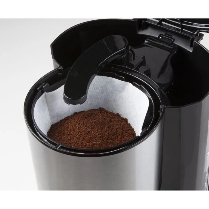 Caffettiera a filtro - DOMO - DO709K - 1000 W - 1 L - 8 tazze - Schermo LCD - Timer 24 ore - Acciaio inossidabile