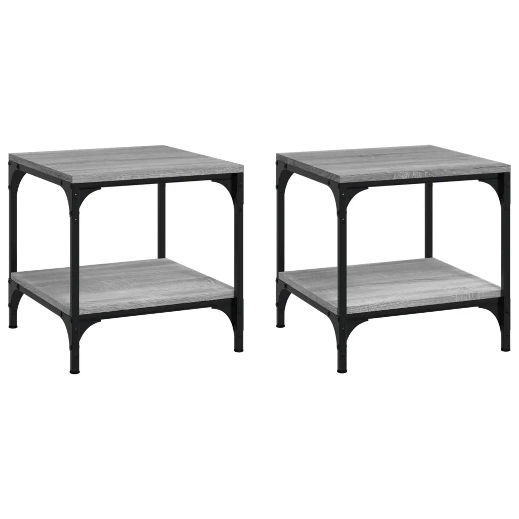 2 pz Tavolini da salotto | Tavolino da caff¨¨ | Tavolino da Soggiorno grigio sonoma 40x40x40 cm in Legno Multistrato
