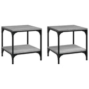 2 pz Tavolini da salotto | Tavolino da caff¨¨ | Tavolino da Soggiorno grigio sonoma 40x40x40 cm in Legno Multistrato