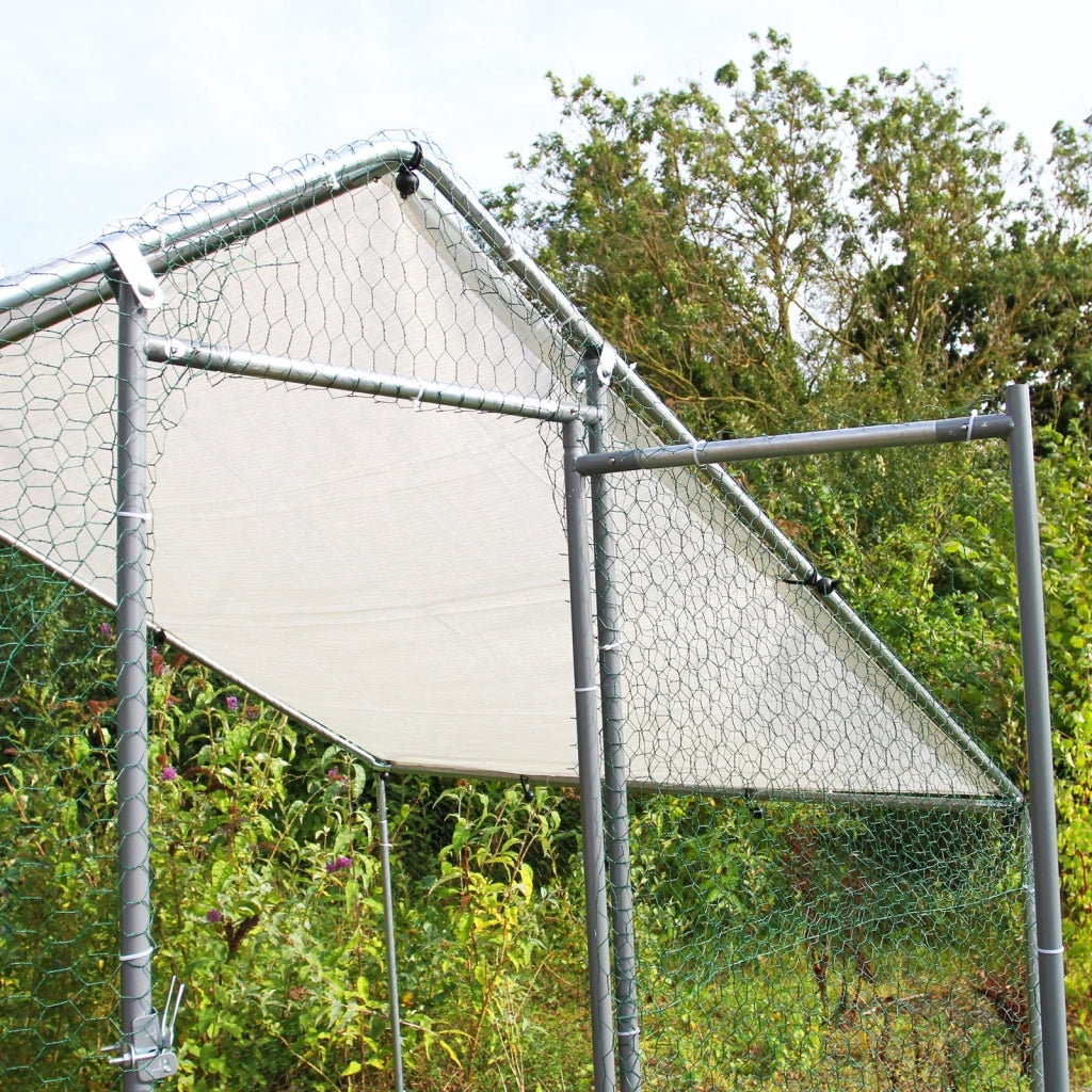Gabbia Pollaio Recinto Recinzione Box Inox da Galline Pollame Polli 4m x 2m x 2m