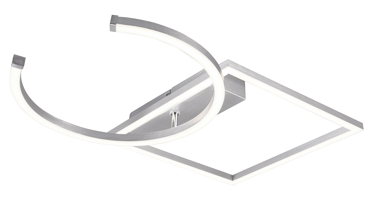 Plafoniera da Interno a LED SMD in Metallo Alluminio spazzolato