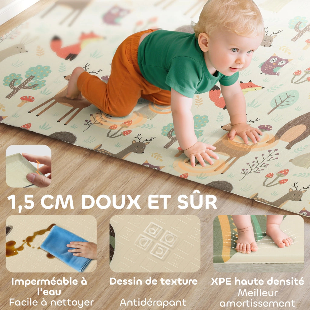 Tapis da gioco per bambini ¨C zephmum ¨C 196x176x1.5 cm multicolore