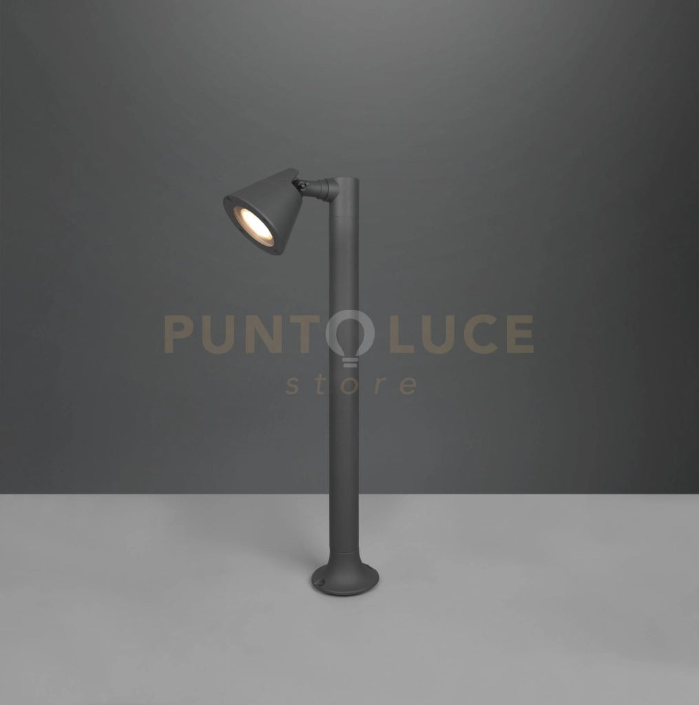 KAVERI PALO DA ESTERNO CONO FUSIONE ALLUMINIO ANTRACITE H. 60CM IP44 1 LUCE ATTACCO GU10