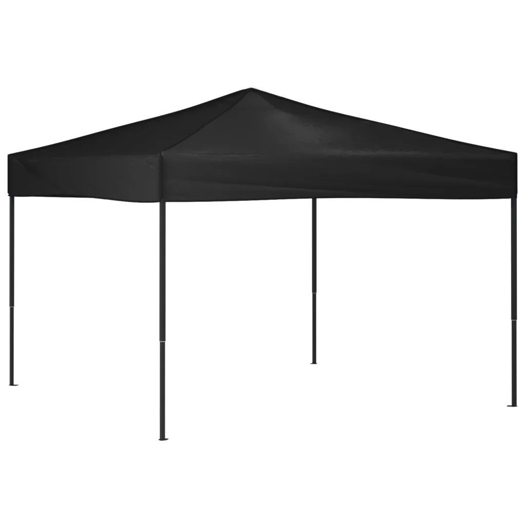 Tenda per Feste Pieghevole-Tenda Gazebo Nera 3x3 m
