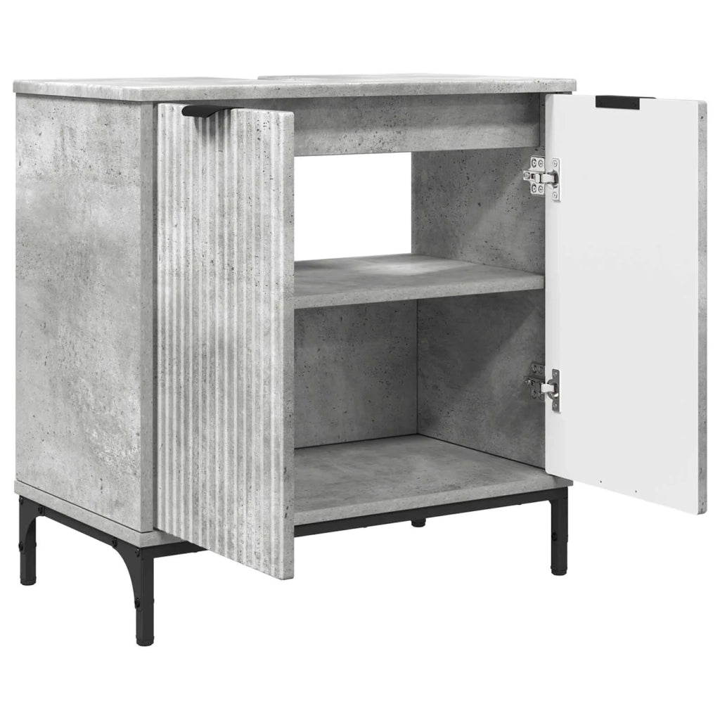 Armadio per Lavabo da Bagno Grigio cemento 60,5 x 33,5 x 61 cm 883417