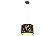 Lampada a sospensione Crazy nera paillettes argento E27 Reality