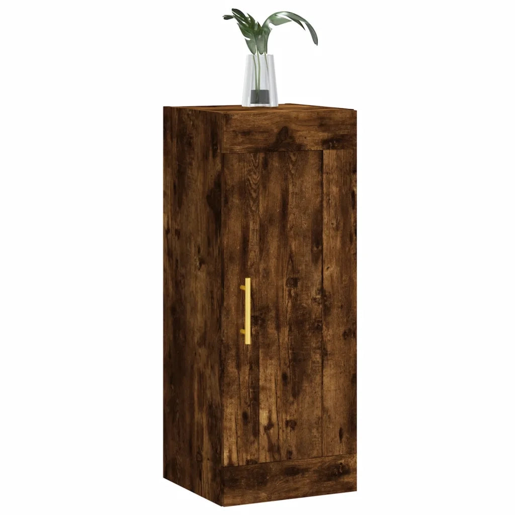 Mobile a Parete Rovere Fumo 34,5x34x90 cm in Legno Multistrato 830489