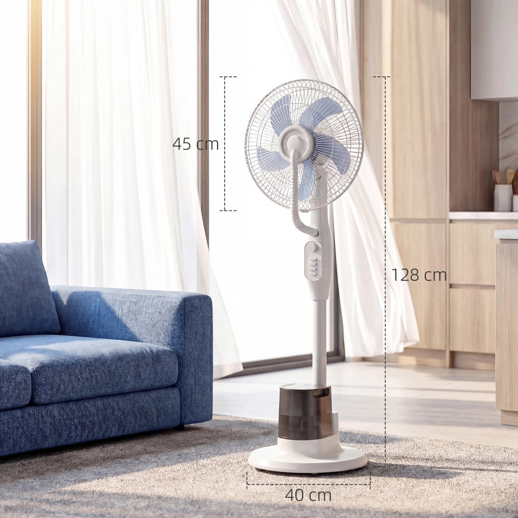 Ventilatore a colonna con nebulizzatore ¨C zephmum ¨C 90W 128cm 3,5L bianco