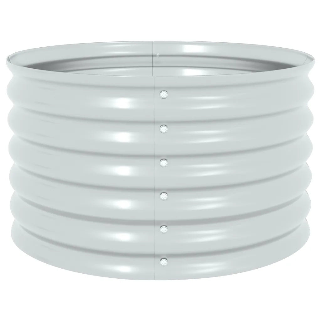 Letto Rialzato Giardino 80x80x44 cm in Acciaio Zincato Argento