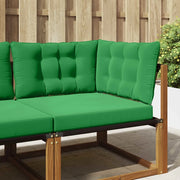 Cuscino per divano da esterno 3 pcs Verde Poliestere