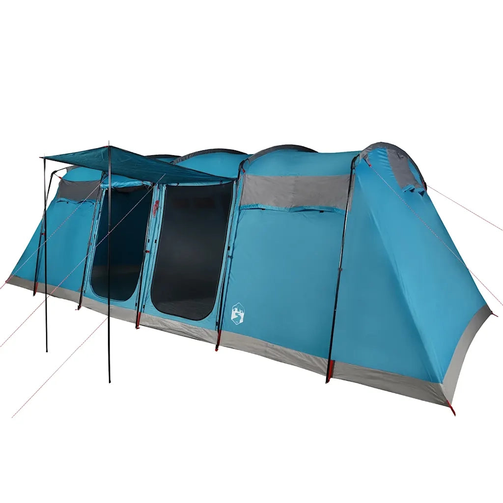 Tenda Familiare a Tunnel per 8 Persone-Tenda da campeggio Blu Impermeabile 497760