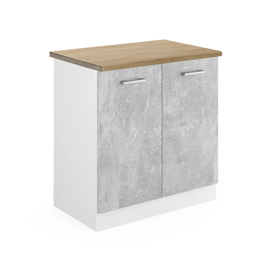 Vicco Mobile lavello cucina Calcestruzzo 80 cm , PL Rovere