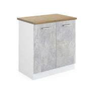 Vicco Mobile lavello cucina Calcestruzzo 80 cm , PL Rovere