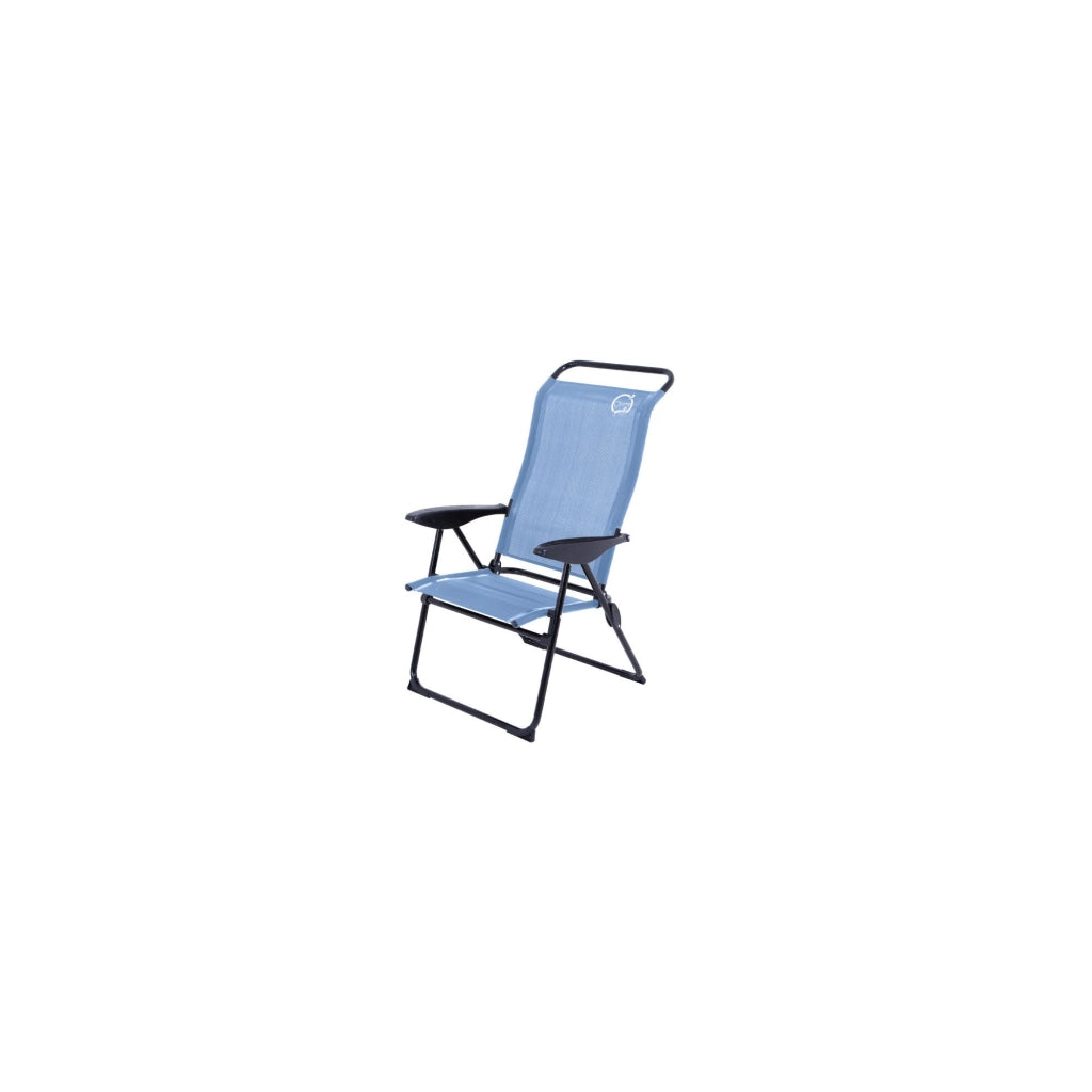 Set di 2 poltrone da campeggio a 5 posizioni - O'Camp - Blu - Dimensioni: 70 x 62 x 105 cm