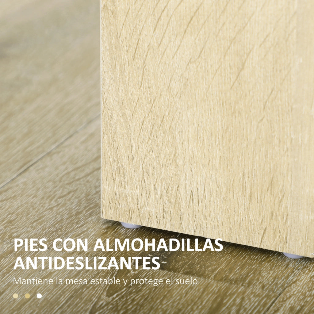 Tavolo da pranzo allungabile rettangolare ¨C zephmum ¨C melamina effetto rovere 120x69x75 cm