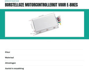 Kit di controllo motorizzato senza spazzole per e-bici e scooter, 24V/36V