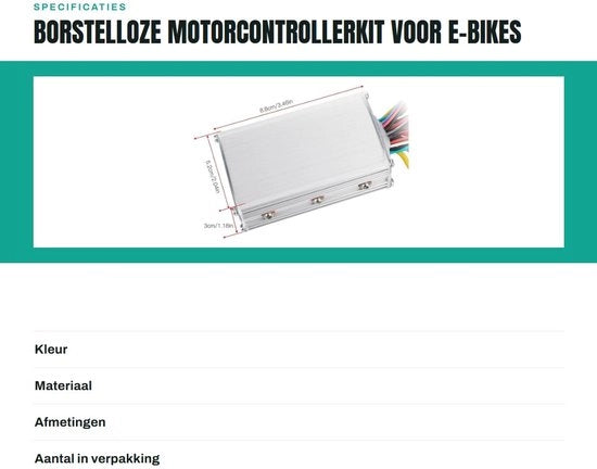 Kit di controllo motorizzato senza spazzole per e-bici e scooter, 24V/36V