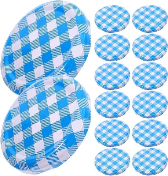 Set di 50 coperchi in acciaio a prova di aria 63mm per vasetti, riutilizzabili per marmellate, sottaceti e conservazione alimentare