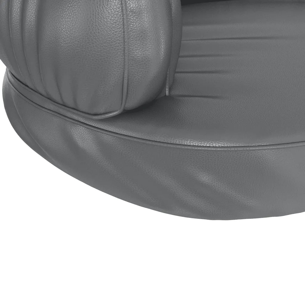 Letto per Cani Ergonomico Gommapiuma Grigio 75x53 cm Similpelle 171317