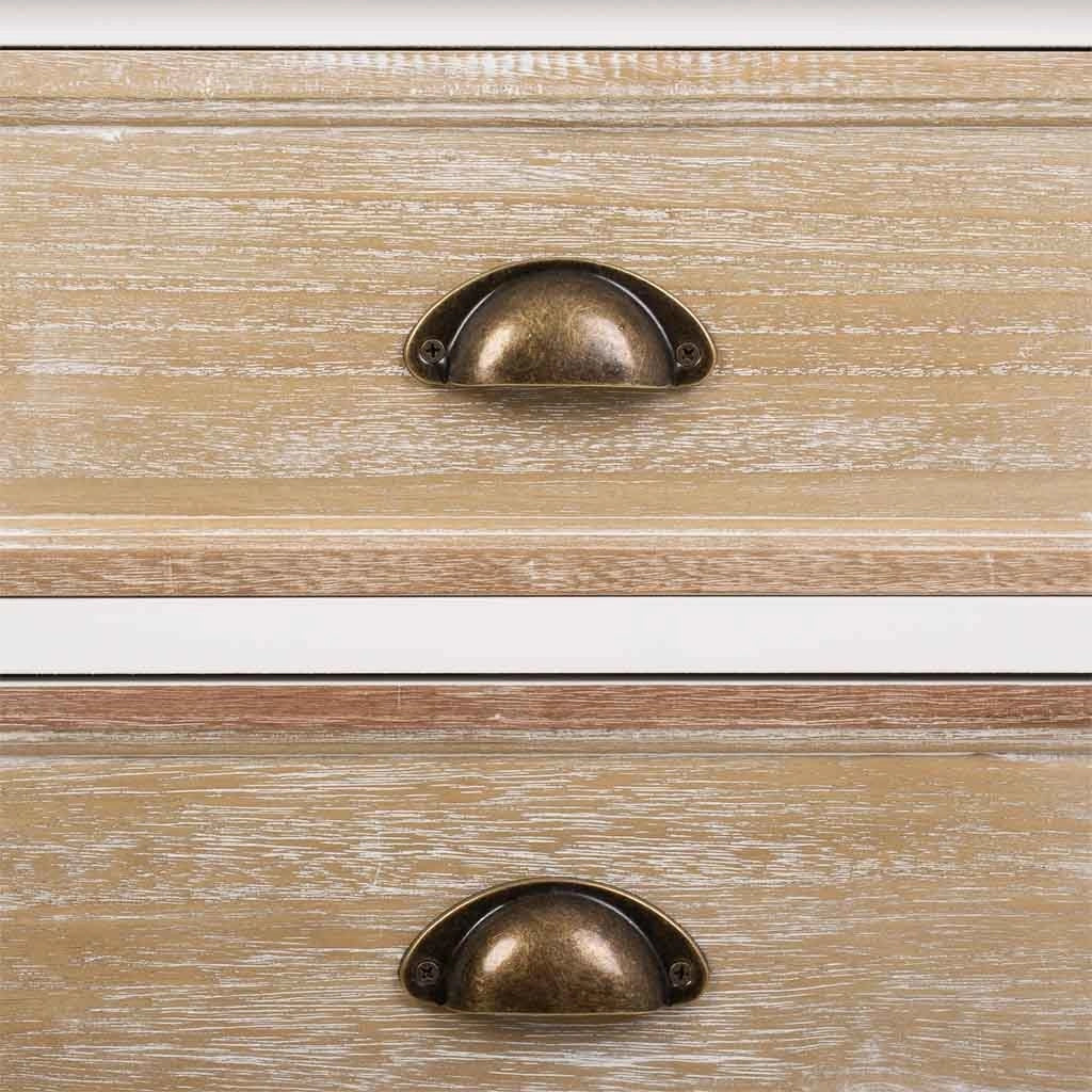 Credenza in legno bianco 124x40x80h