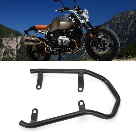 Sedia a Manubrio con Sostegno Laterale e Sella Passaggero Removibile con Schienale e Barra di Supporto per Motocicletta - Adatto per R NineT Scrambler/Pure - Bagagliaio con Sostegno per Sedile e Barra di Supporto - Caratteristiche di Qualità Elevata