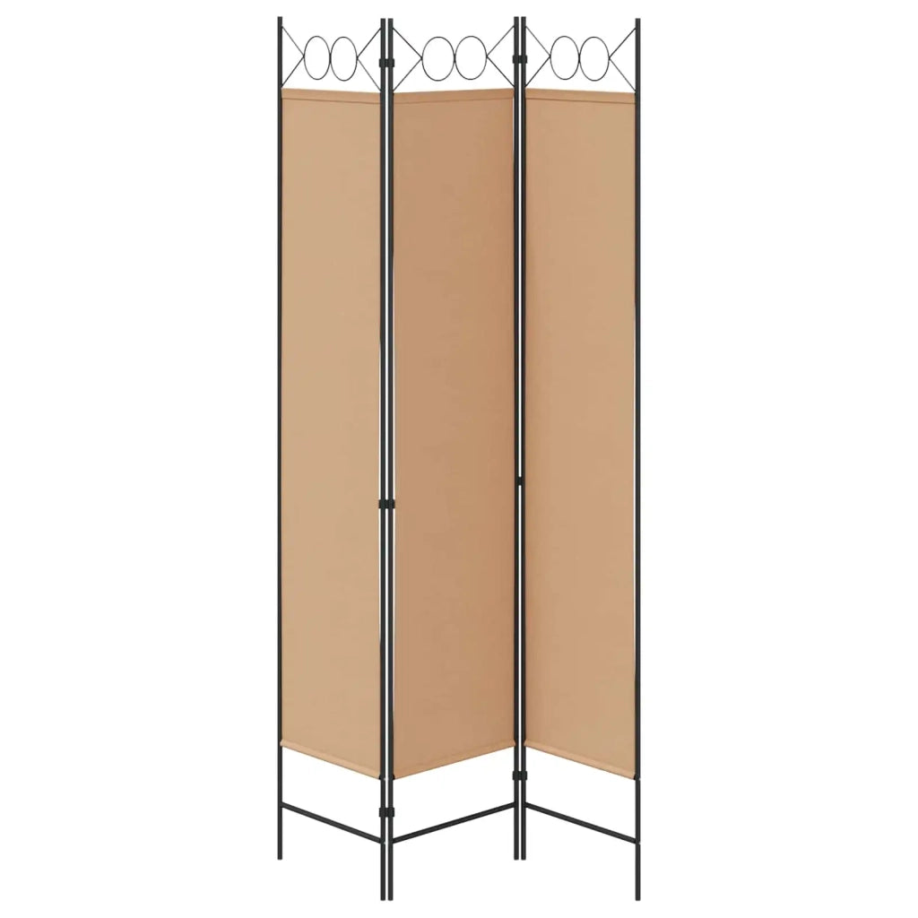 Paravento a 3 pannelli Beige 120 x 200 cm Tessuto 42039199