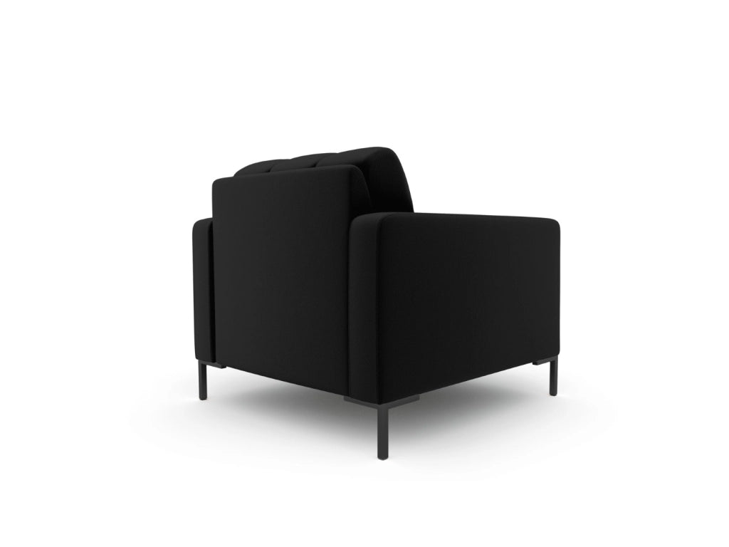Cosmopolitan Design - Poltrona "Bali" in tessuto strutturato nero 