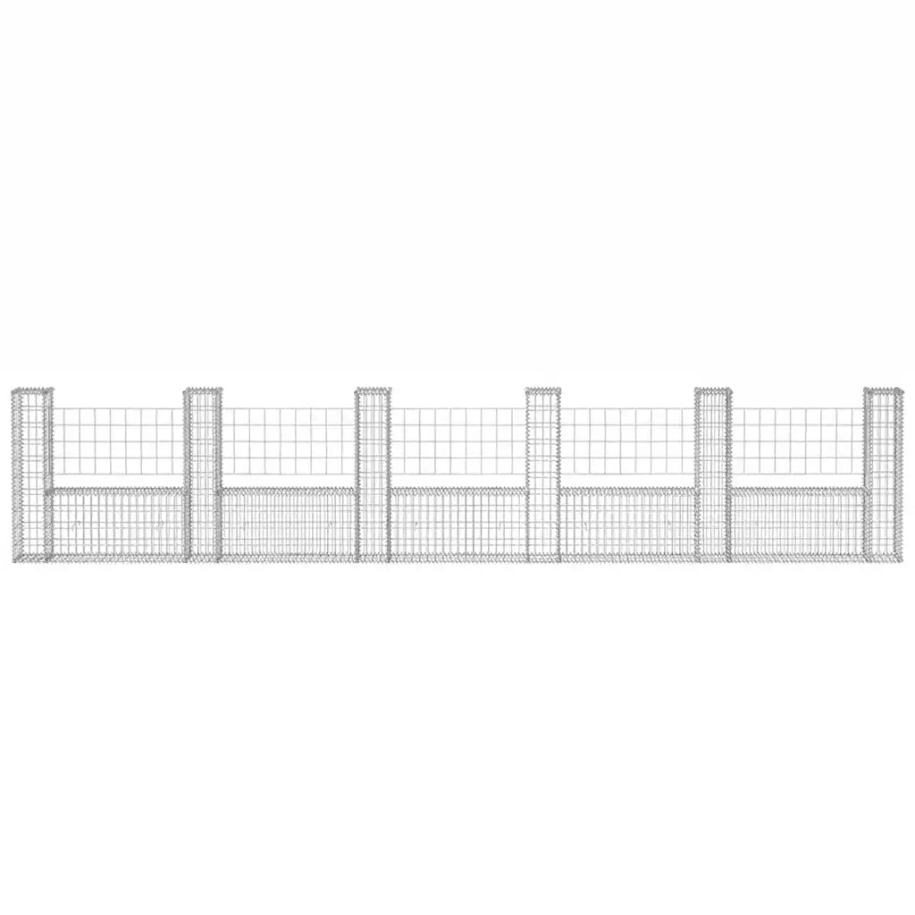 Gabbione in Rete ad U in Acciaio Zincato 570x20x100 cm 142547