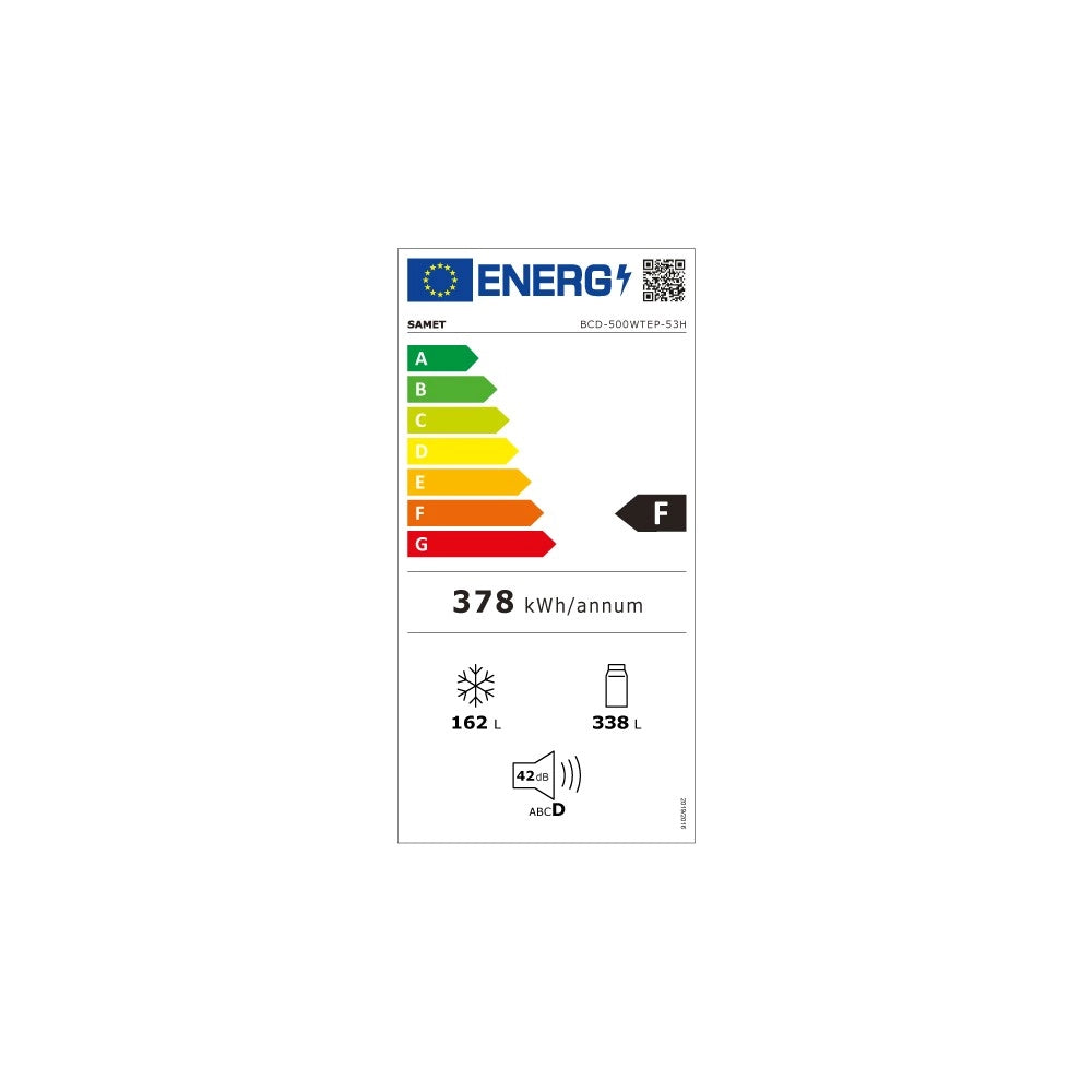 Frigorifero 4 porte no frost 500 litri Samet Adelaide colore inox