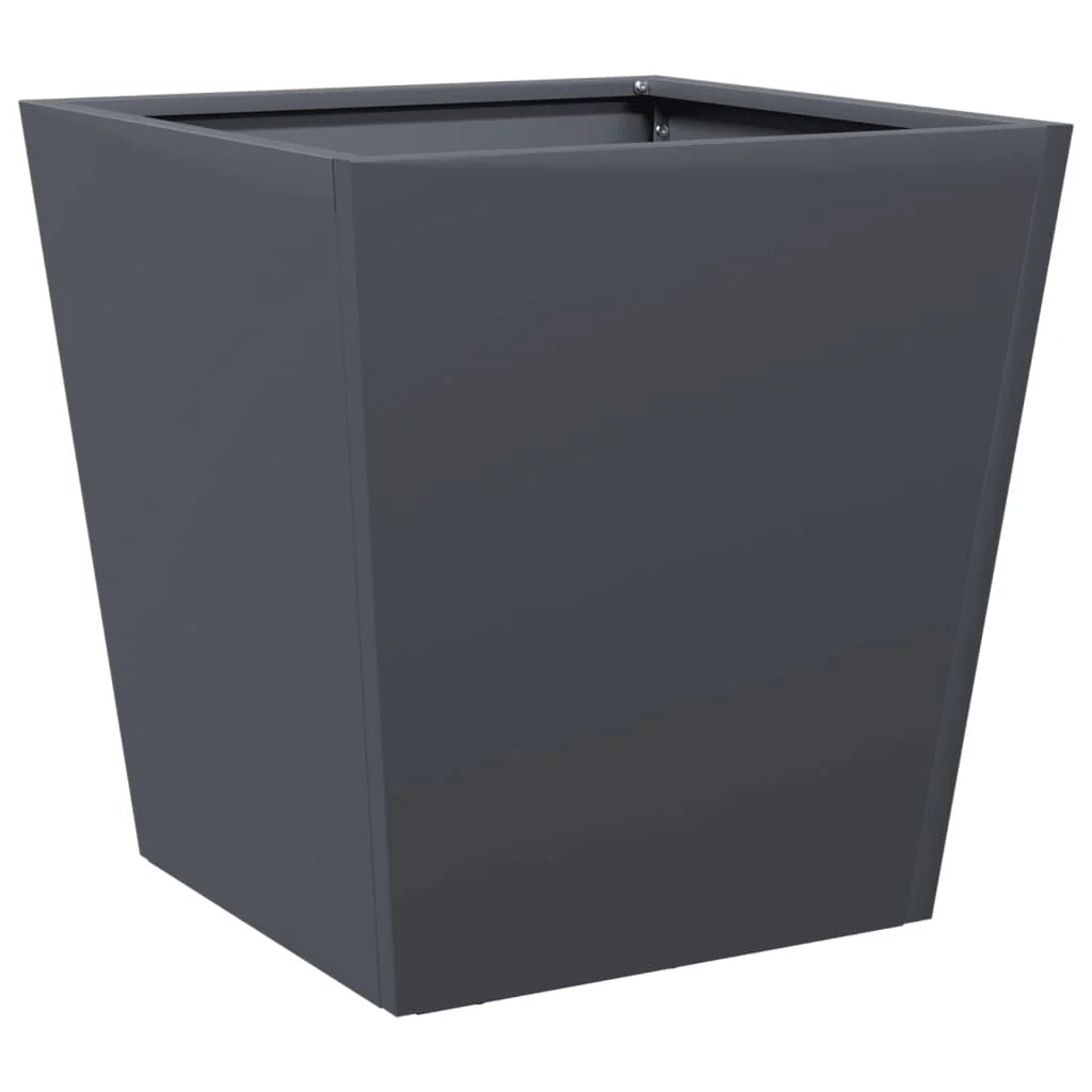 Fioriera rialzata per piante fiori giardino terrazze set da 2 40 x 40 x 40 cm acciaio antracite 02_0038949